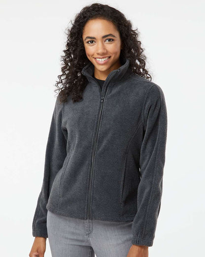 Burnside Women's Polar Fleece Full-Zip Jacket 5062 #colormdl_Heather Charcoal