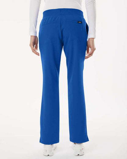 Jaanuu Women's Petite Sizes Xenos Essential Knit-Waist Scrub Pants W20001P #colormdl_Royal Blue