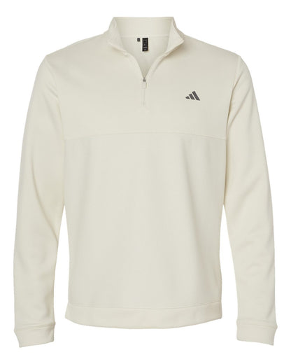 Adidas Ultimate365 Textured Quarter-Zip Pullover A2001 #color_Ivory