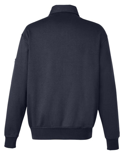 Harriton Unisex ClimaBloc™ Heavyweight Tactical Quarter-Zip Pullover M712 #color_Dark Navy
