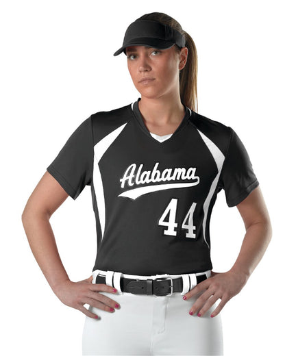 Alleson Athletic Girls' Short Sleeve Fastpitch Jersey 552JG Alleson Athletic Girls&#39; Short Sleeve Fastpitch Jersey 552JG