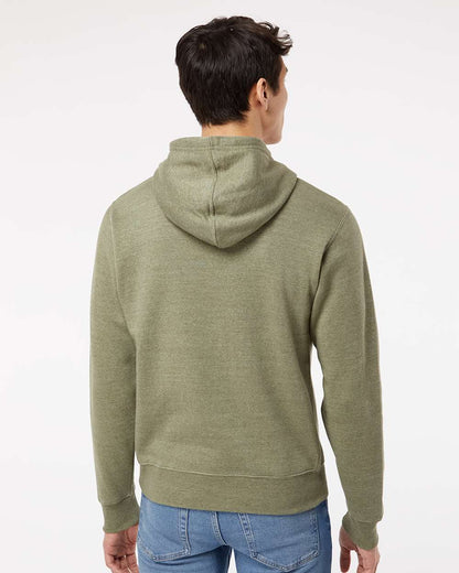 J. America Men's Triblend Fleece Hooded Sweatshirt 8871 #colormdl_Olive Triblend