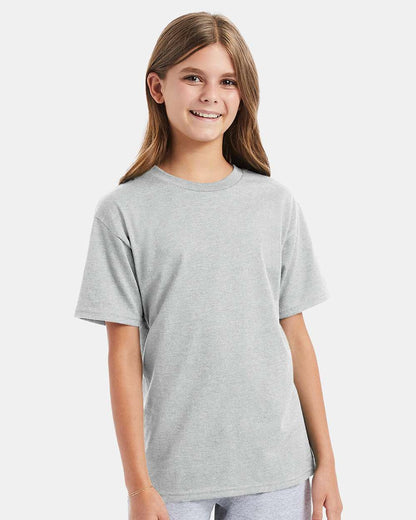 Hanes Youth Perfect-T T-Shirt 498Y #colormdl_Ash