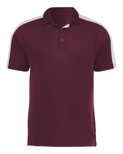 Augusta Sportswear Two-Tone Vital Polo 5028 #color_Maroon/ White