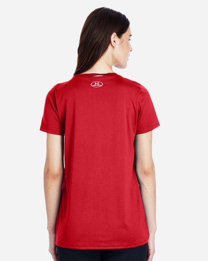 Under Armour Women's Locker 2.0 T-Shirt 1305510 #colormdl_Red/ Metallic Silver