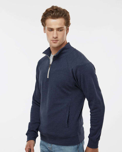 J. America Men's Triblend Quarter-Zip Sweatshirt 8869 #colormdl_True Navy Triblend