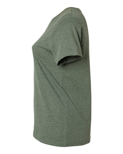 LAT Women's Curvy Collection Fine Jersey V-Neck Tee 3817 #color_Bamboo Blackout