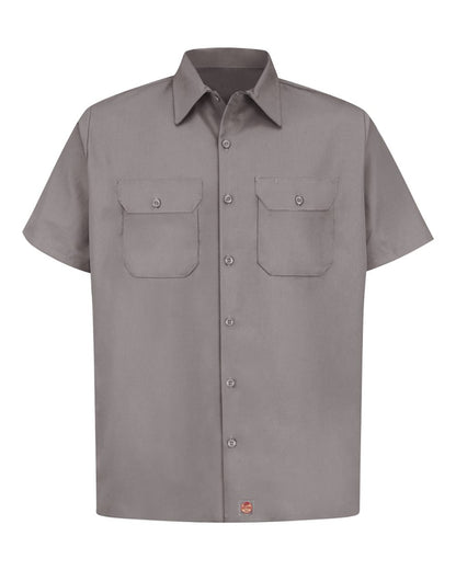 Red Kap Men's Utility Short Sleeve Work Shirt ST62 #color_Silver Grey