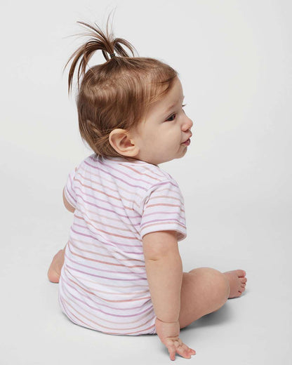 Rabbit Skins Infant Fine Jersey Bodysuit 4424 #colormdl_Lilac Stripe