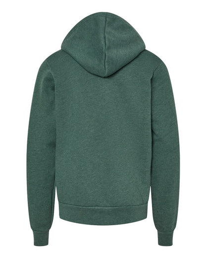 BELLA + CANVAS Youth Sponge Fleece Hoodie 3719Y #color_Heather Forest