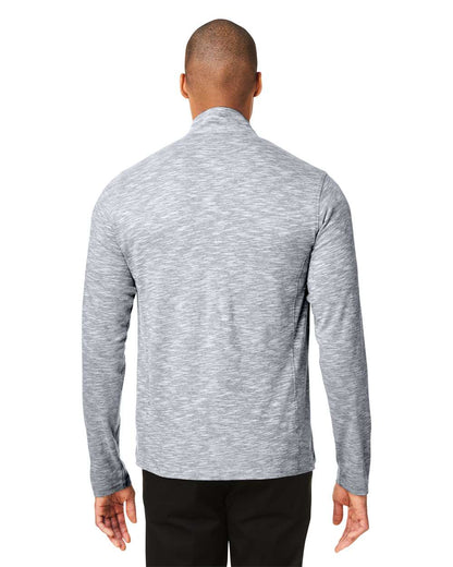North End Men's Eclipse Jacquard Quarter-Zip Pullover NE415 #colormdl_Black Heather