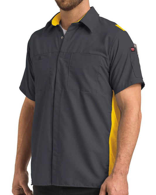 Red Kap Men's Tall Performance Plus Short Sleeve Shirt with Oilblok Technology SY42T