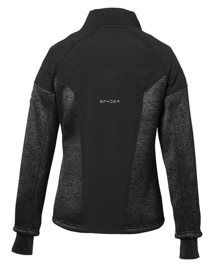 Spyder Women's Passage Sweater Jacket S17741 #color_Black Powder/ Black