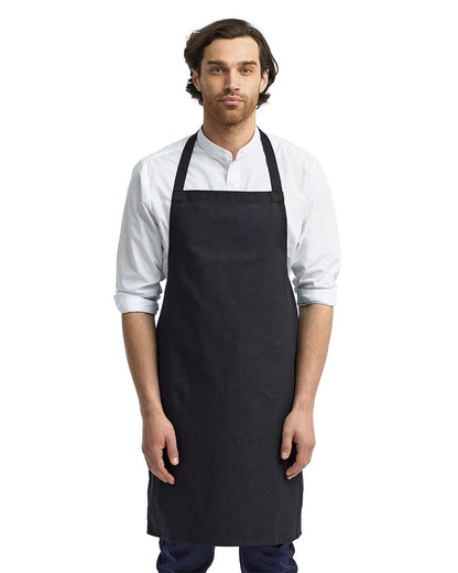 Artisan Collection by Reprime Organic Cotton Bib Apron RP102 #colormdl_Black