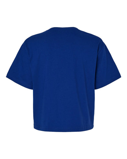 American Apparel Women's Fine Jersey Boxy Tee 102 #color_Lapis