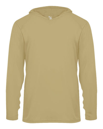 Badger Youth B-Core Long Sleeve Hooded T-Shirt 2105 #color_Vegas Gold