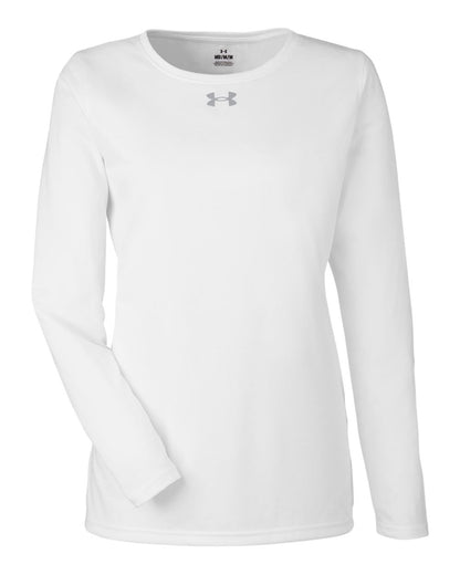 Under Armour Women's Team Tech™ Long Sleeve T-Shirt 1376852 #color_White/ Mod Grey