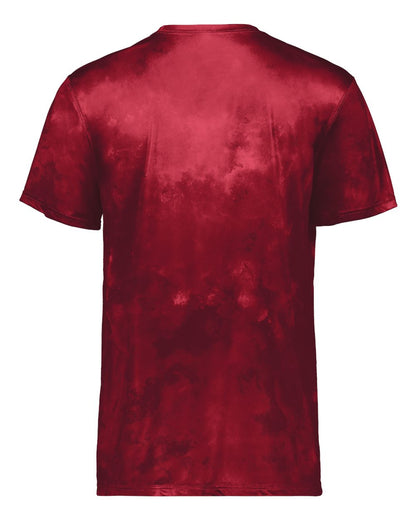 Holloway Youth Cotton-Touch Cloud T-Shirt 222696 #color_Scarlet Cloud Print