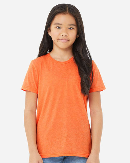 BELLA + CANVAS Youth Triblend Tee 3413Y #colormdl_Orange Triblend