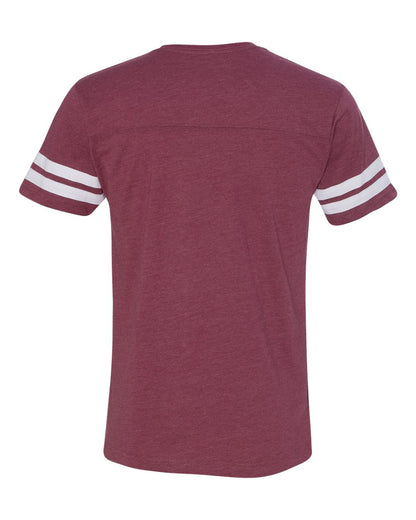 LAT Men's Football Fine Jersey Tee 6937 #color_Vintage Burgundy/ White
