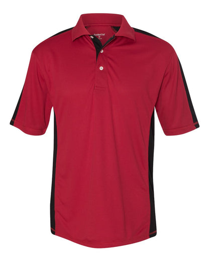 Sierra Pacific Men's Colorblocked Moisture Free Mesh Polo 0465 #color_Red/ Black