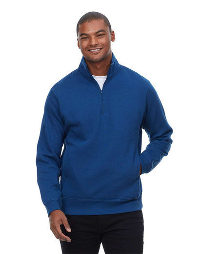 Threadfast Apparel Unisex Ultimate Fleece Quarter-Zip Sweatshirt 320Q #colormdl_Navy
