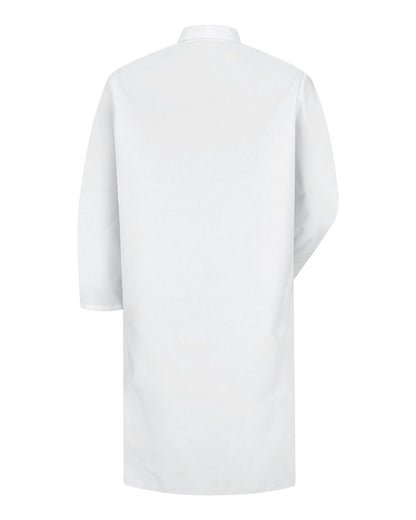 Red Kap Unisex Butcher Coat with Interior Chest Pocket KS64 #color_White