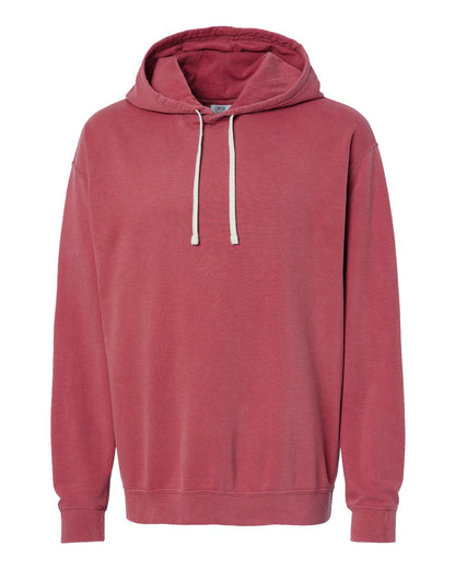Comfort Colors Unisex Garment-Dyed Lightweight Fleece Hooded Sweatshirt 1467 #color_Crimson
