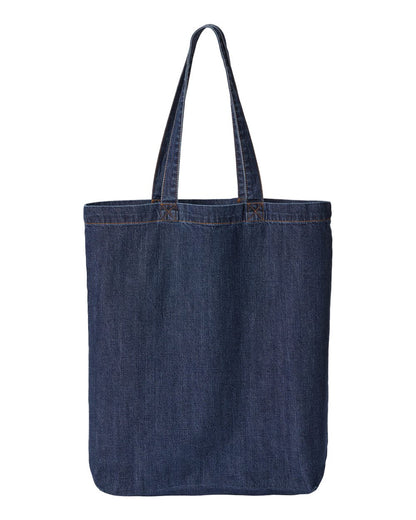 Liberty Bags Cotton Denim Gusseted Tote Bag 7761A #color_Dark Blue Denim