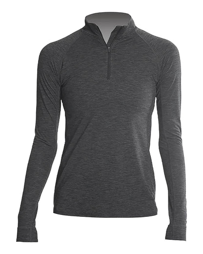 ANETIK Women's Flight Tech Quarter-Zip Pullover WSFLTL0 #color_Charcoal Heathered