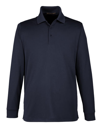 Harriton Men's Tall Advantage Long Sleeve Snag Protection Plus IL Polo M348LT #color_Dark Navy