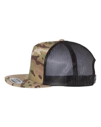 YP Classics Five-Panel Classic Trucker Cap 6006 #color_Multicam Green/ Black