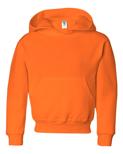 JERZEES Youth NuBlend® Hooded Sweatshirt 996YR #color_Safety Orange