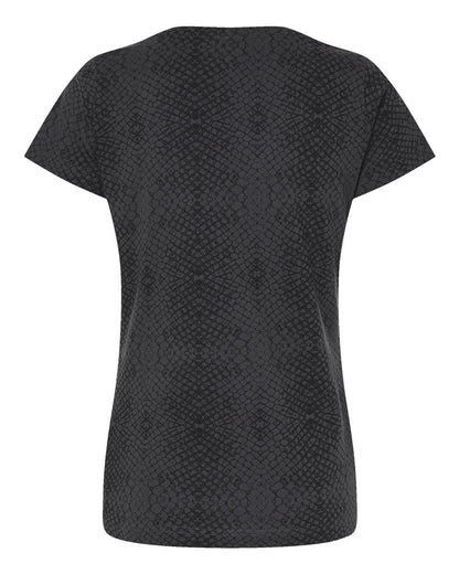 LAT Women's Fine Jersey Tee 3516 #color_Black Reptile