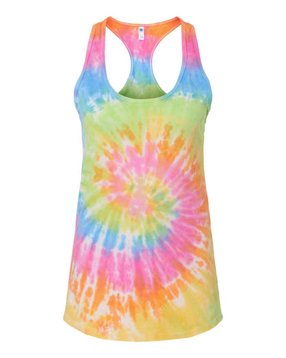Colortone Women's Tie-Dyed Racerback Tank Top 3400 #color_Eternity