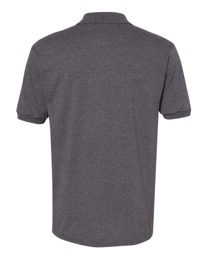 Hanes Ecosmart® Jersey Polo 054X #color_Charcoal Heather