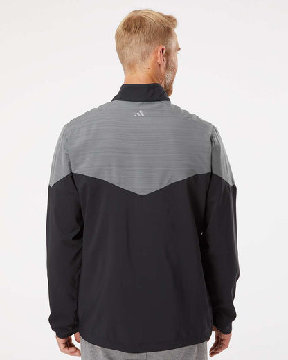 Adidas Heather Chevron Quarter-Zip Windshirt A546 #colormdl_Black/ Black Heather