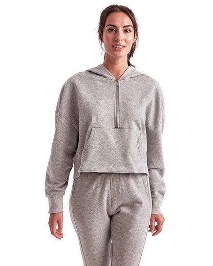 TriDri Women's Alice Half-Zip Hooded Sweatshirt TD077 #colormdl_Heather Grey