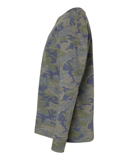 LAT Youth Fine Jersey Long Sleeve Tee 6201 #color_Vintage Camo