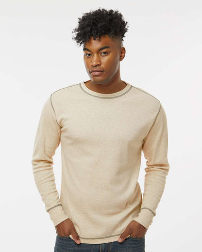 J. America Men's Vintage Thermal Long Sleeve T-Shirt 8238 #colormdl_Oatmeal Heather