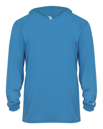 Badger Youth B-Core Long Sleeve Hooded T-Shirt 2105 #color_Electric Blue