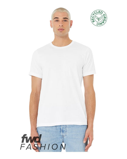 BELLA + CANVAS FWD Fashion Jersey Recycled Organic Tee 3001RCY #colormdl_Solid White Blend