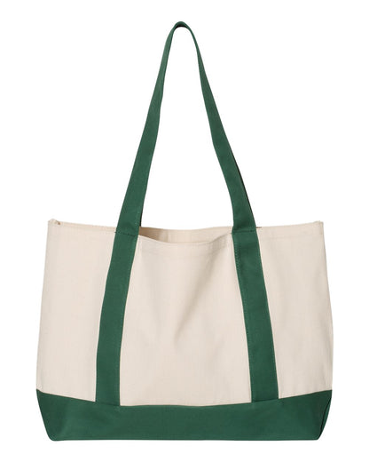 Liberty Bags Leeward Boater Tote 8869 #color_Natural/ Forest