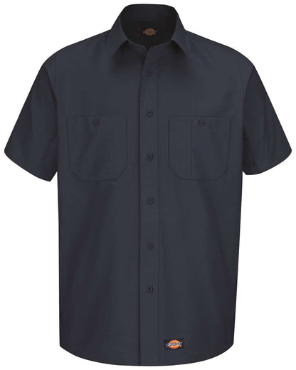 Dickies Men's Tall Short Sleeve Work Shirt WS20T #color_Navy