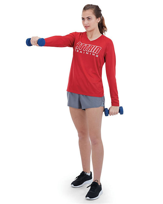 Augusta Sportswear Women's Attain Wicking Long Sleeve V-Neck T-Shirt 2797