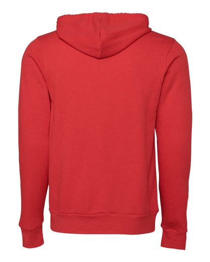 BELLA + CANVAS Sponge Fleece Full-Zip Hoodie 3739 #color_Heather Red