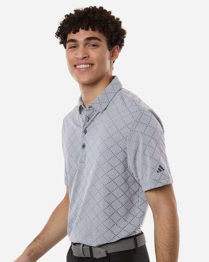 Adidas Men's Ultimate365 Jacquard Polo A2014 #colormdl_Collegiate Navy/ White