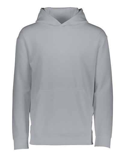 Augusta Sportswear Youth Wicking Fleece Hooded Sweatshirt 5506 #color_Athletic Grey