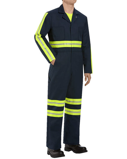 Red Kap Men's Tall Enhanced Visibility Action Back Coverall CT10ENT Red Kap Men's Tall Enhanced Visibility Action Back Coverall CT10ENT