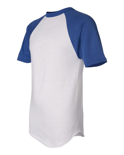 Augusta Sportswear Short Sleeve Baseball Jersey 423 #color_White/ Royal